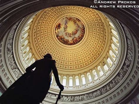 Us Capitol Rotunda With Washington Statue Fine Art Photo Print By