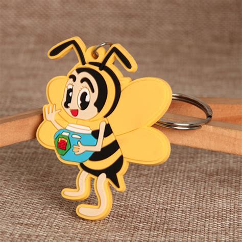 Custom Pvc Keychains Honey Bee Pvc Keychain Gs Cheap