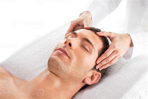 Closeup Of A Man Having Head Massage Stock Photo At Vecteezy
