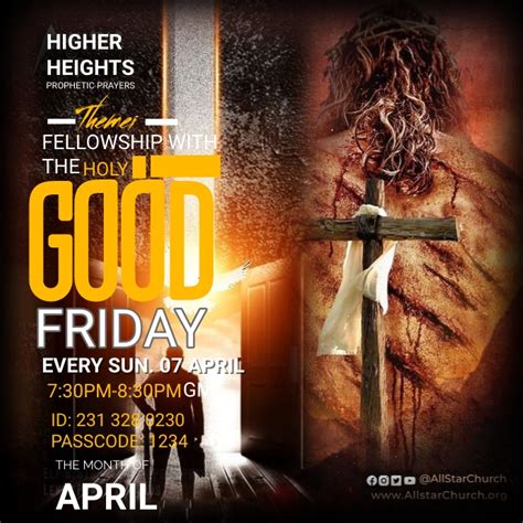 Good Friday Church Service Template Postermywall