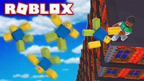 Throw Noobs Off A Building In Roblox Youtube