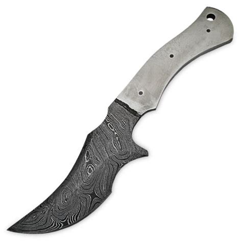 1095hc Damascus Steel Skinner Knife Blank Diy Make Your Own Handle Ebay