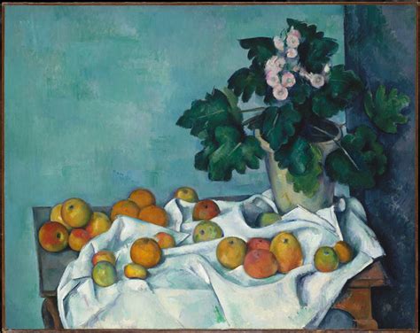 Paul Cézanne Still Life With Apples And A Pot Of Primroses The