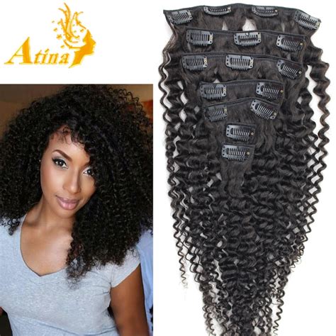 Clip On Hair Extensions For Black Women 3c4a4b4c Afro Kinky Curly