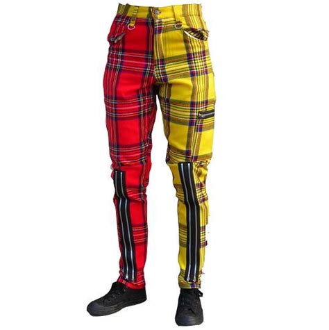 Bondage Pants Plaid Yellow