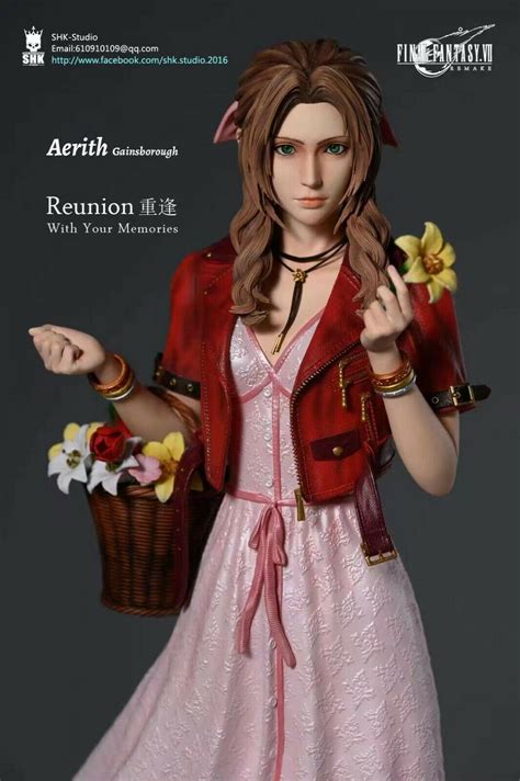Final Fantasy Aerith Gainsborough 14 Resin Statue Von Shk Studio