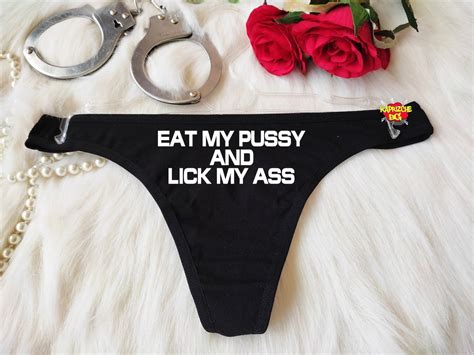 lick my pussy panties hotwife lingerie daddy slut thong sexy hotwife panties personalized