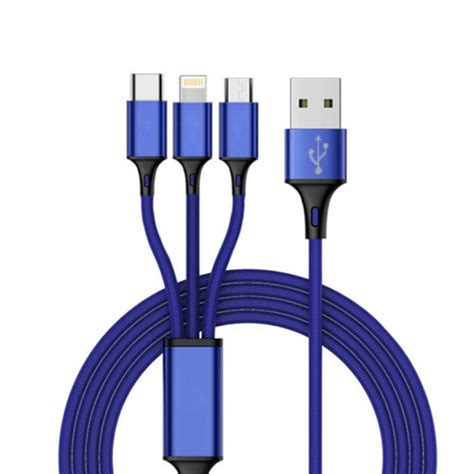 Universal Usb Fast Charging Cable 3 In 1 Multi Function Cell Phone
