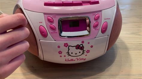 Hello Kitty Stereo Cd Cassette Player Radio Boombox Sanrio Kt2028a