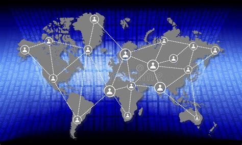 World Map With Global Network Connection Partnership And World Map