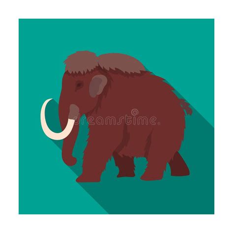 Mammoth Icon In Cartoon Style Isolated On White Background Dinosaurs