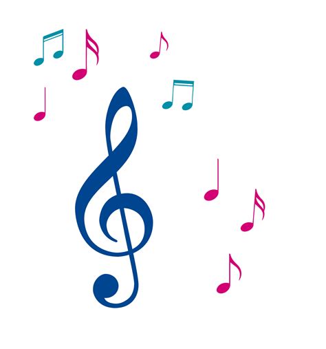 Colorful Transparent Music Note Png