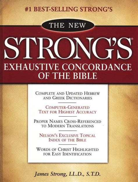 Strongs Exhaustive Concordance Of The Bible Qodesh Books Nz