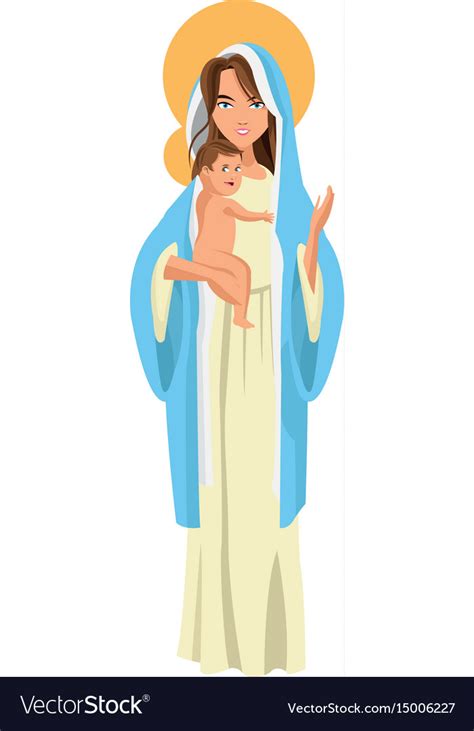Mary And Angel Cartoon