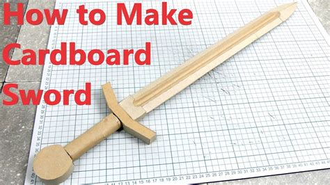How To Make A Diy Cardboard Sword Youtube Cardboard Sword Cardboard