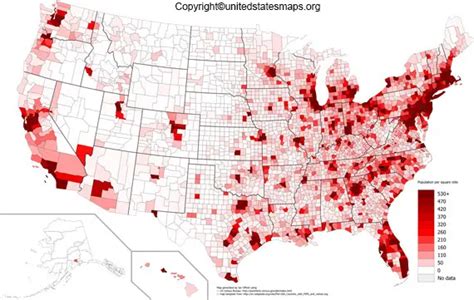 Us Population Map Population Map Of United States