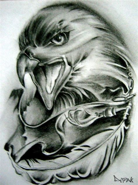 Eaglesketchbyshirocko Eagle Tattoos Tattoo Sketches Chest Piece