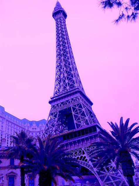 Purple Eiffel Tower Photograph By Dietmar Scherf