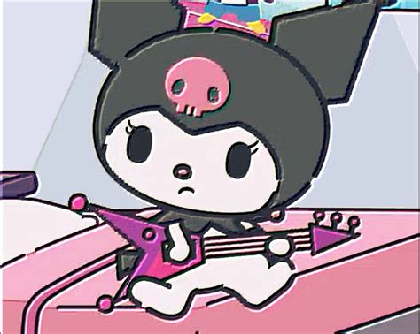 Kuromi Playing The Guitar~ Hello Kitty Art Cute Kawaii Drawings Kawaii Drawings