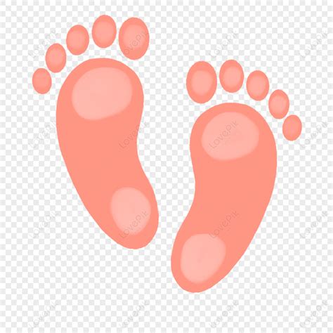 Pink Fingerprint Baby Footprints Clip Artfeet Free Png And Clipart