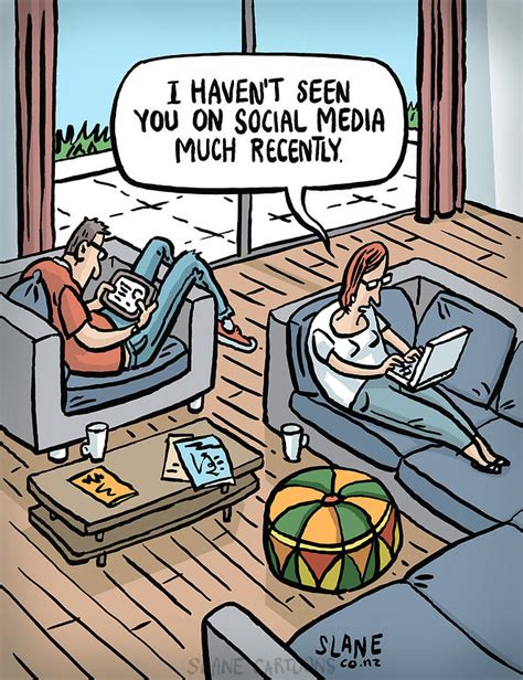 Social media have a profound impact on our lives. SLANE CARTOONS | Missing On Social Media