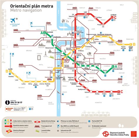 Prague Metro Map Ontheworldmap Com