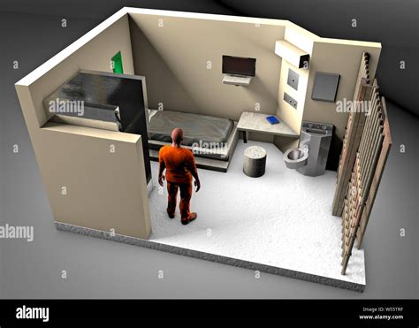 3d Reconstruction Of A Prison Cell Adx Florence Supermax Colorado