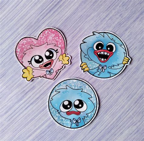Poppy Playtime Stickers Huggy Wuggy And Kissy Missy Etsy Canada