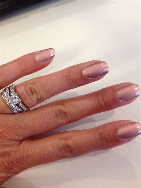 Rose Gold Matte French Manicure Gold Nail Designs Rose Gold Nails