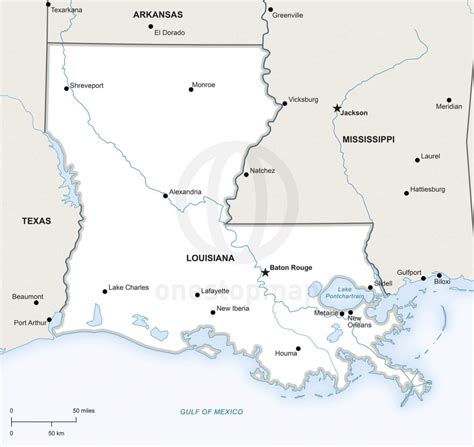 Printable Road Map Of Louisiana