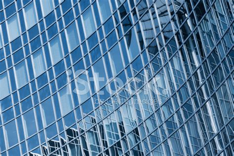 Glass Office Facade Architecture Blue Toned Stock Photo Royalty Free