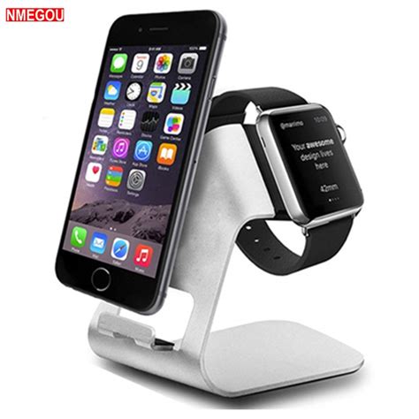 2 In 1 Aluminium Cell Phone Watch Stand Charging Dock Holder For Apple