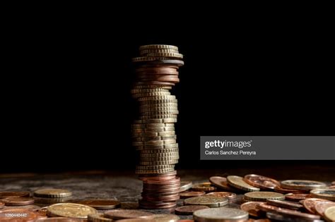 Tower Made Up Of Various Euro Cent High Res Stock Photo Getty Images