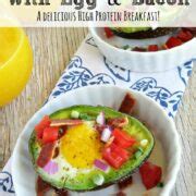 Baked Avocados With Egg And Bacon A Delicious High Protein Breakfast