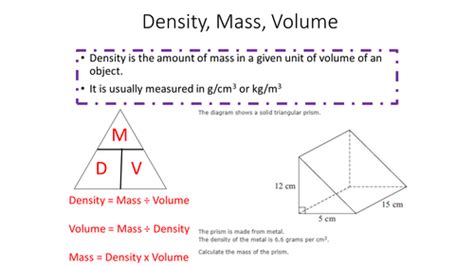 Teach In 20 Density Mass Volume Teaching Resources