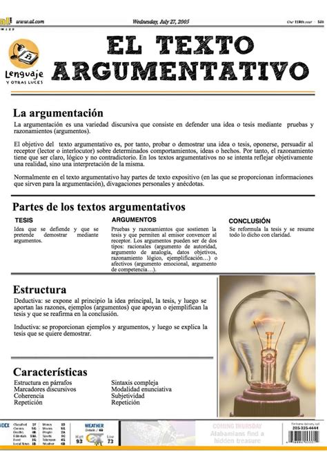 texto argumentativo estructura y características Texto argumentativo Planes de lecciones de