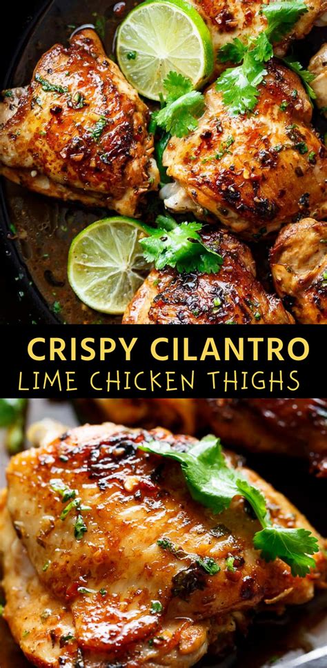 The grilled chicken would be perfect to serve just as it is with some rice or potatoes or in burrito bowls, tacos or on top of salad. #Crispy #Cilantro #Lime #Chicken Thighs | Poultry recipes ...