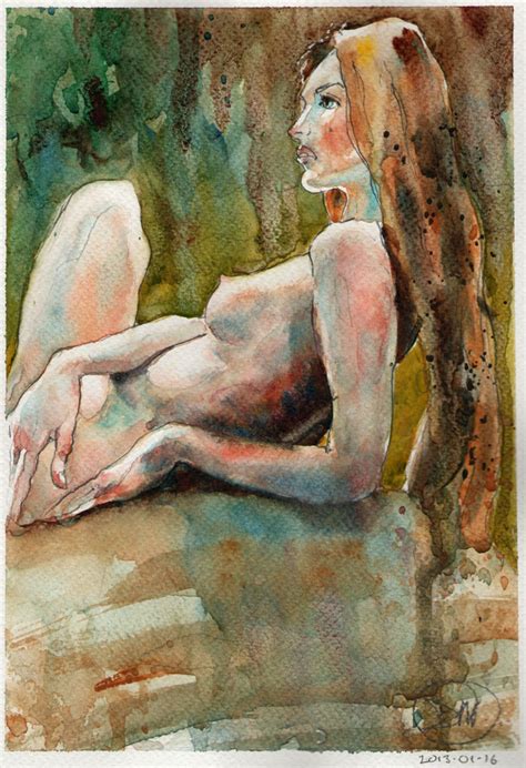 David Meldrum Watercolour Nude