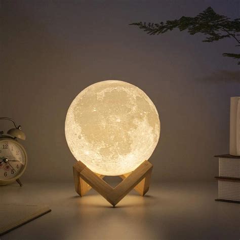 Lampka Nocna Usb Led Moon Księżyc W Pełni Myhomelife
