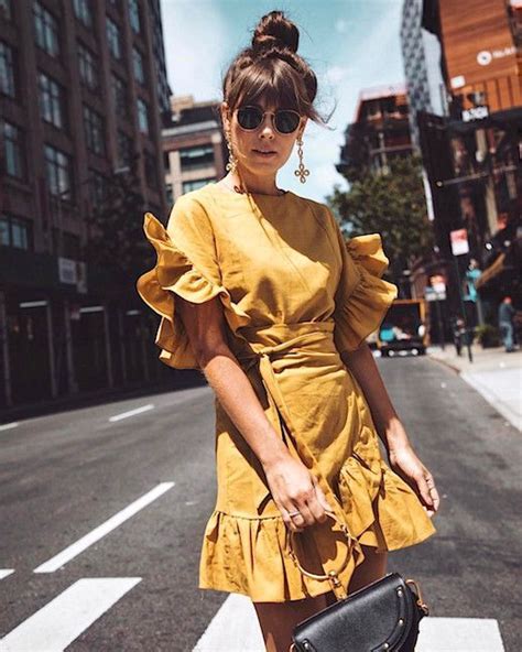 9 Mustard Yellow Dresses You Need This Season Le Fashion Spring