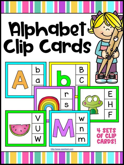 Alphabet Clip Cards Match Upper And Lower Case Alphabet Clip Cards
