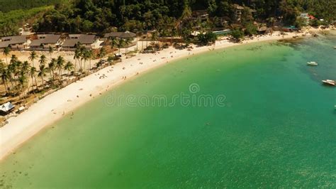 Las Cabanas Beach At El Nido At Philippines Stock Image Image Of Relax Idyllic 152086769