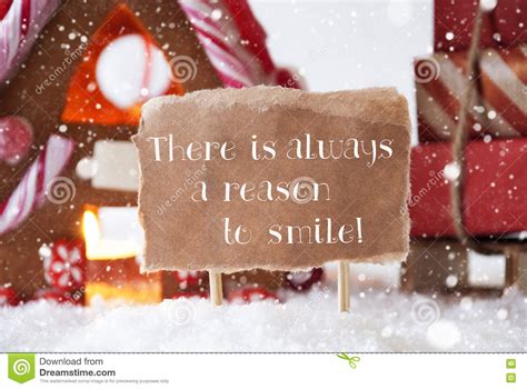 See more ideas about homemade gifts, teacher gifts, gifts. Gingerbread House With Sled, Snowflakes, Quote Always Reason To Smile Stock Photo - Image of ...