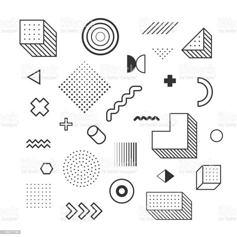 Design Elements Set Geometric Shapes Vector Illustration Vector