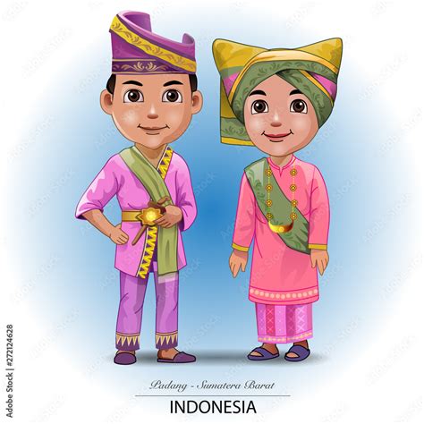 Vector Illustration Padang Or Sumatra Barat Traditional Cloth Stock