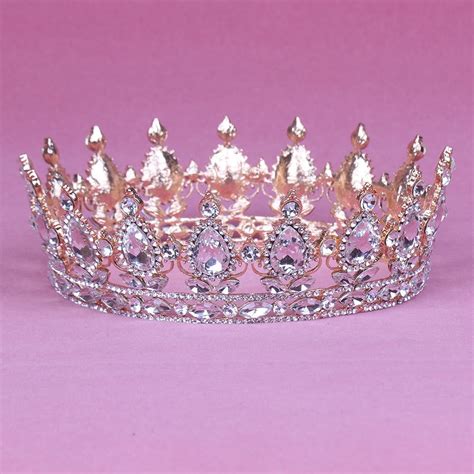 On the 22nd of february of 1957 philip mountbatten, who was consort of queen elizabeth, and duke of edinburgh was crowned a prince of the united kingdom of. Vintage Rose Gold Color Baroque Queen King Bride Tiara ...