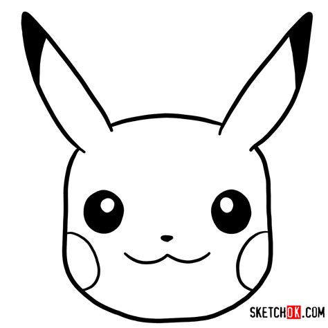 How To Draw Pikachus Face Pokemon Sketchok Easy Drawing Guides