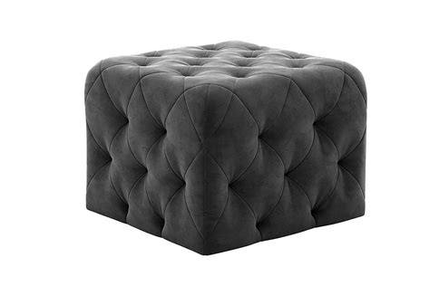 Novogratz 2184459n Square Ottoman Vintage Tufted Velvet Upholstery