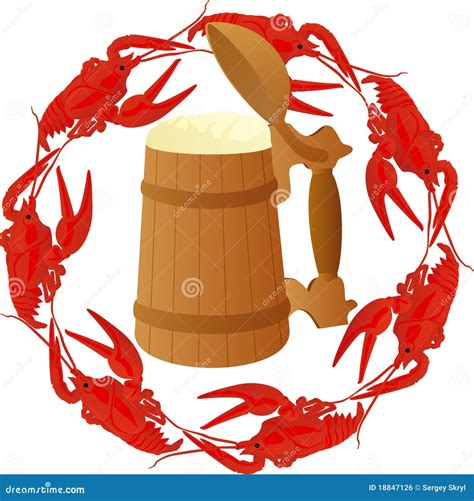 Beer And Crawfish Stock Vector Illustration Of Hops 18847126