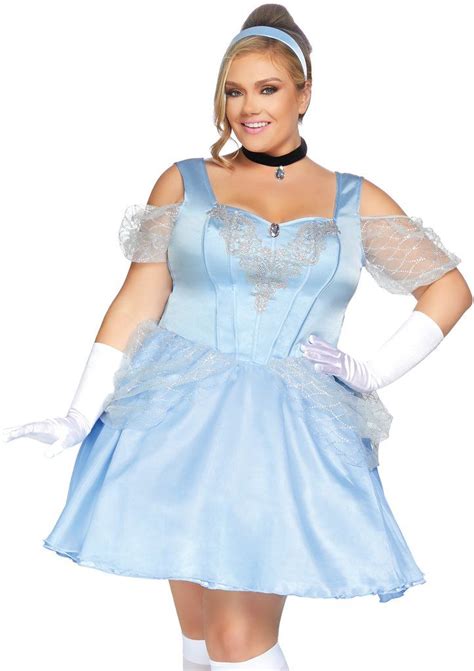 Plus Size Disney Princess Cinderella Inspired Halloween Costume Blue 1x 2x 3x 4x 86879x